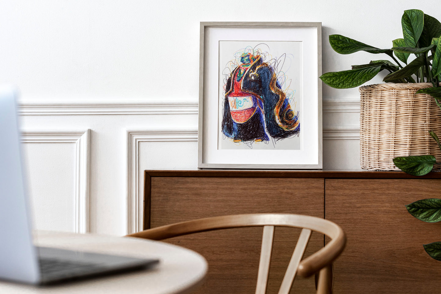 Cartoon Ganondorf Ballpoint Pen Scribble Art Print