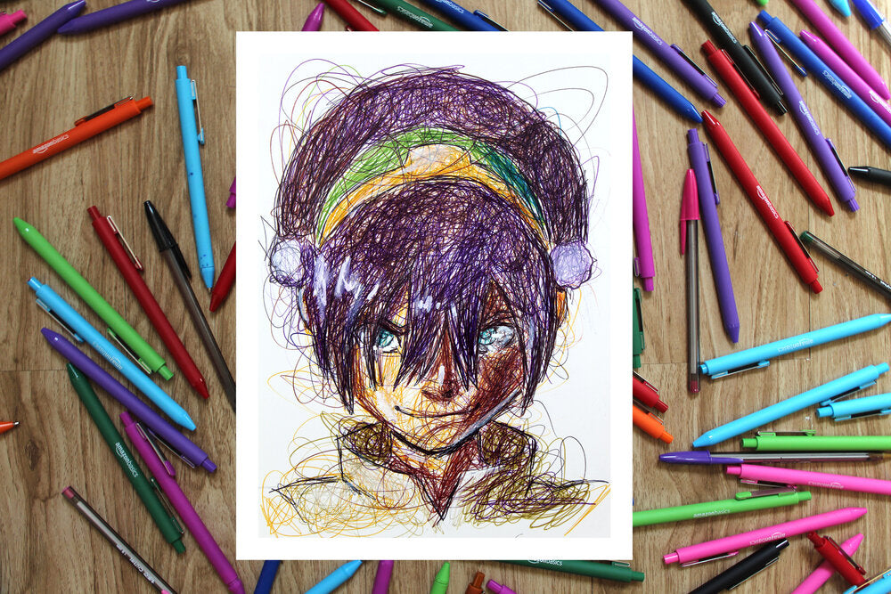 Avatar Last Air Bender Complete Ballpoint Pen Art Print Set-Cody James by Cody