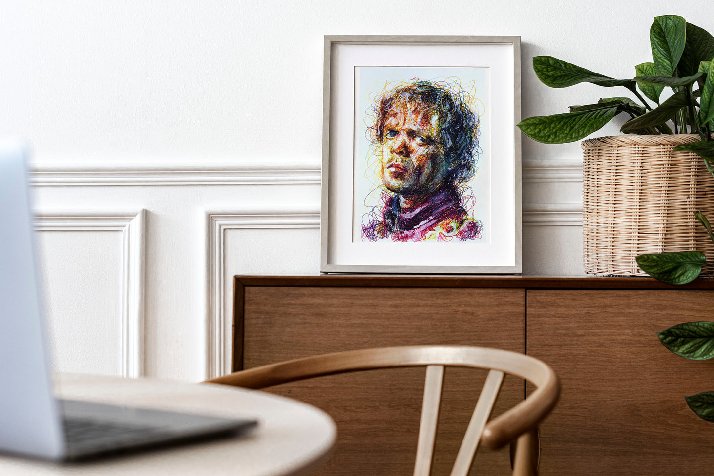 Tyrion Ballpoint Pen Scribble Art Print
