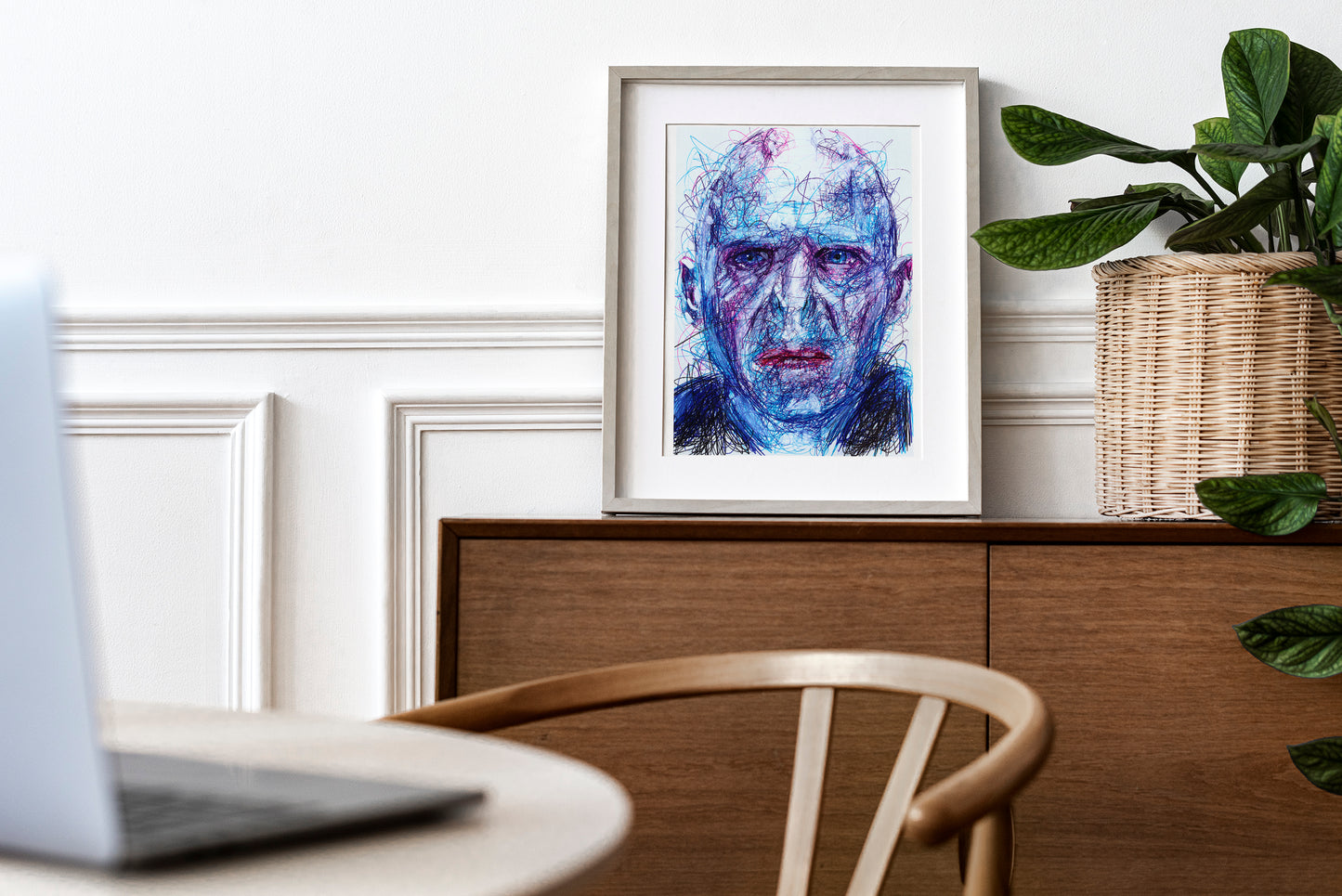 Voldemort Ballpoint Pen Scribble Art Print