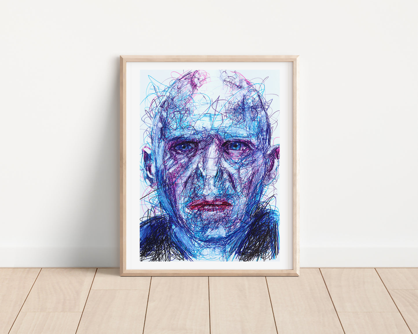 Voldemort Ballpoint Pen Scribble Art Print