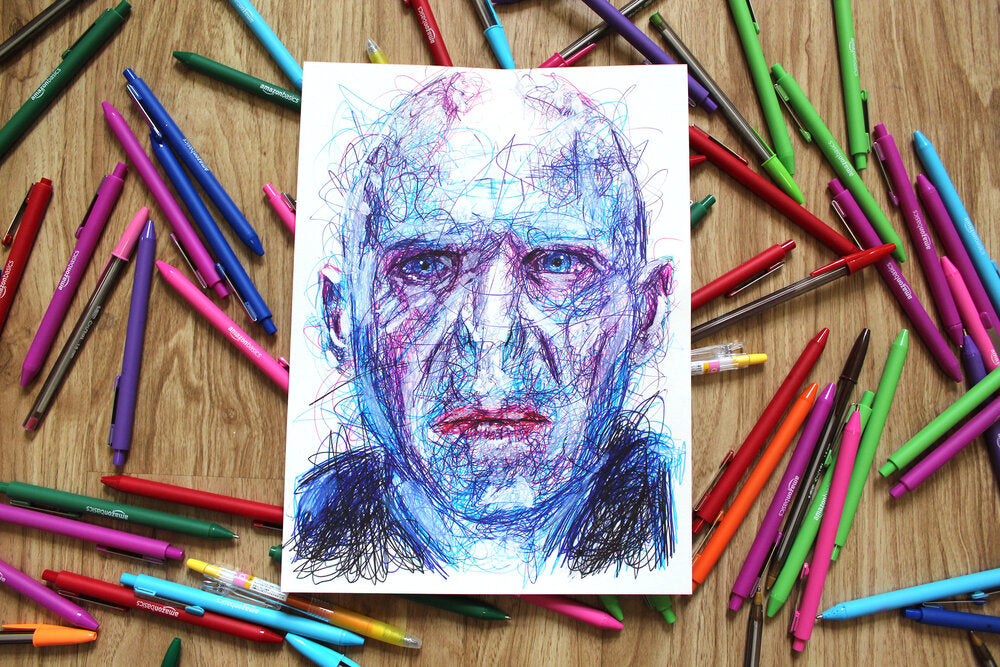 Harry Potter Complete Ballpoint Pen Scribble Art Print Set-Cody James by Cody