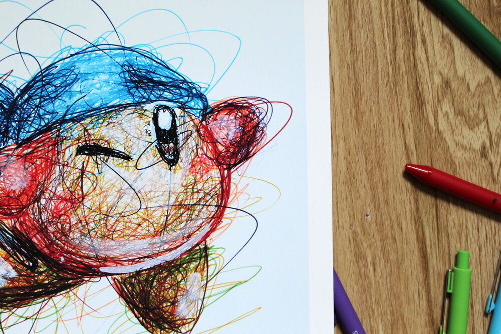 Waddle Dee Ballpoint Pen Scribble Art Print-Cody James by Cody