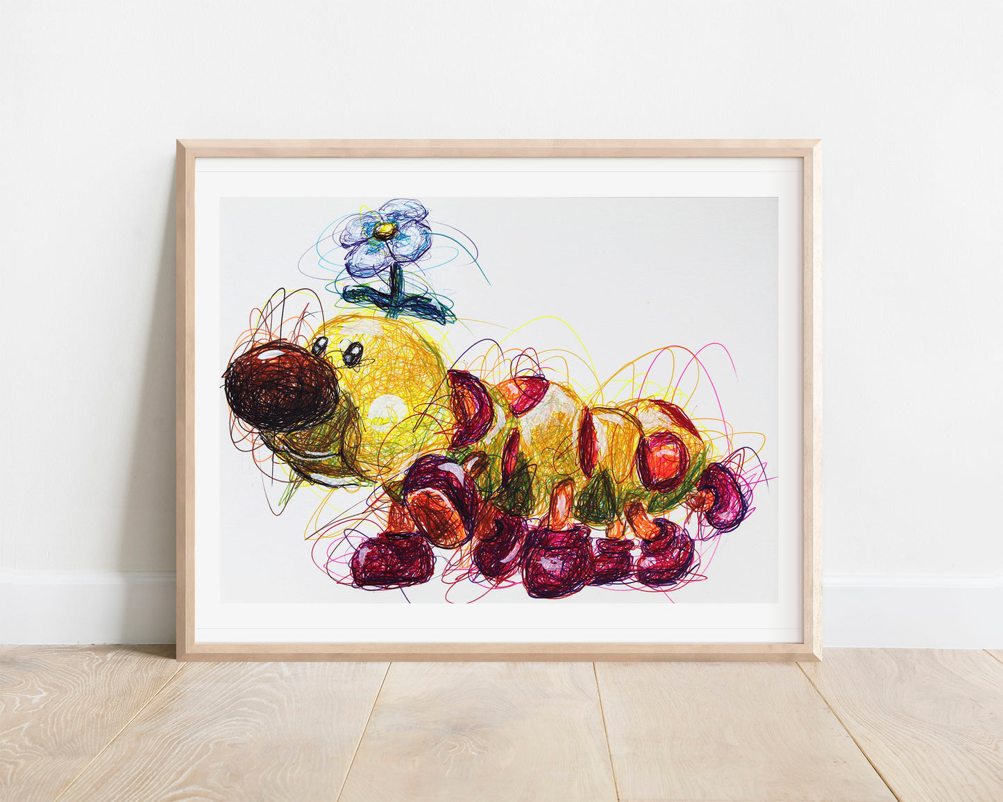 Wiggler Ballpoint Pen Scribble Art Print