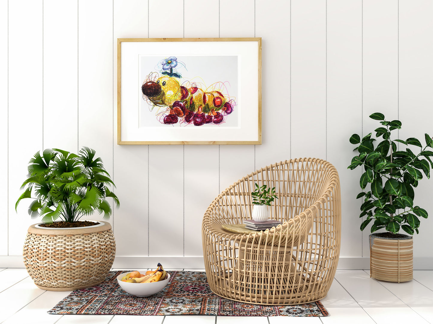 Wiggler Ballpoint Pen Scribble Art Print