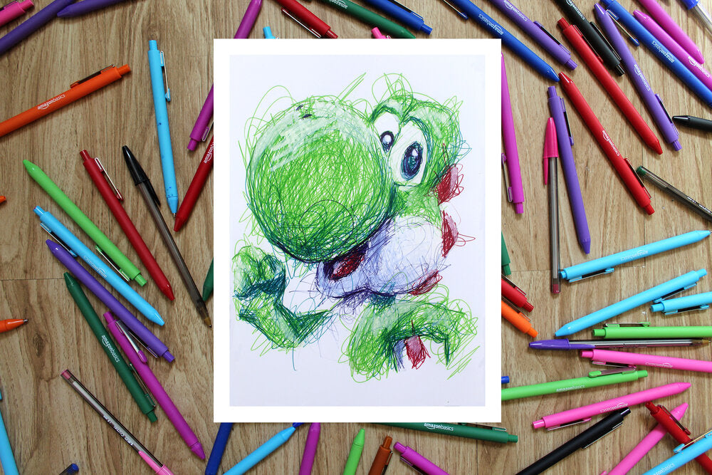Super Mario Ballpoint Pen Art Print Set-Cody James by Cody