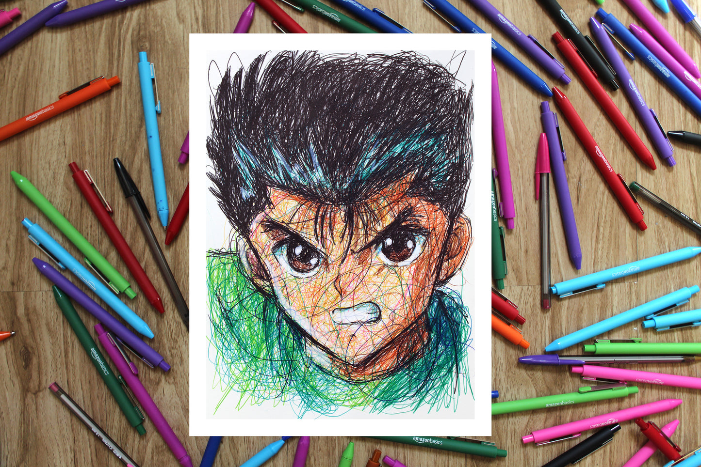 YuYu Hakusho Ballpoint Pen Art Print Set