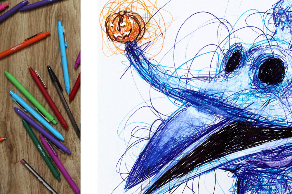 Zero Ballpoint Pen Scribble Art Print-Cody James by Cody