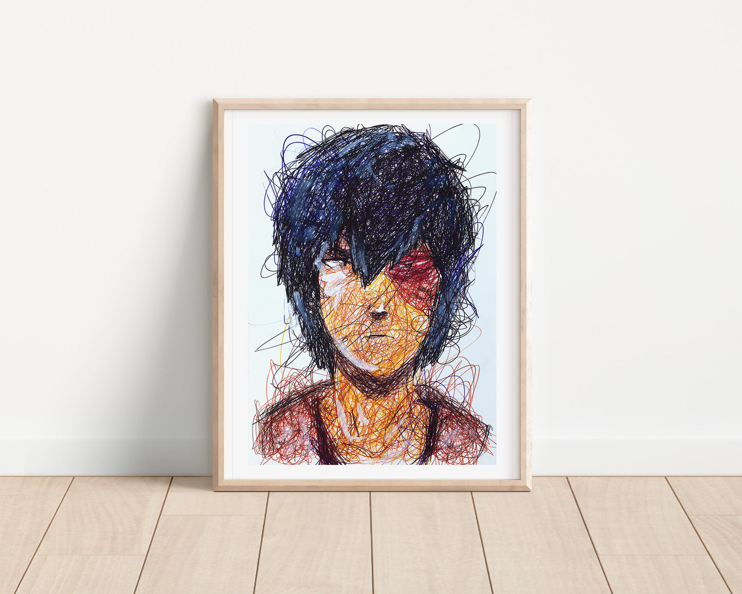 Zuko Ballpoint Pen Scribble Art Print