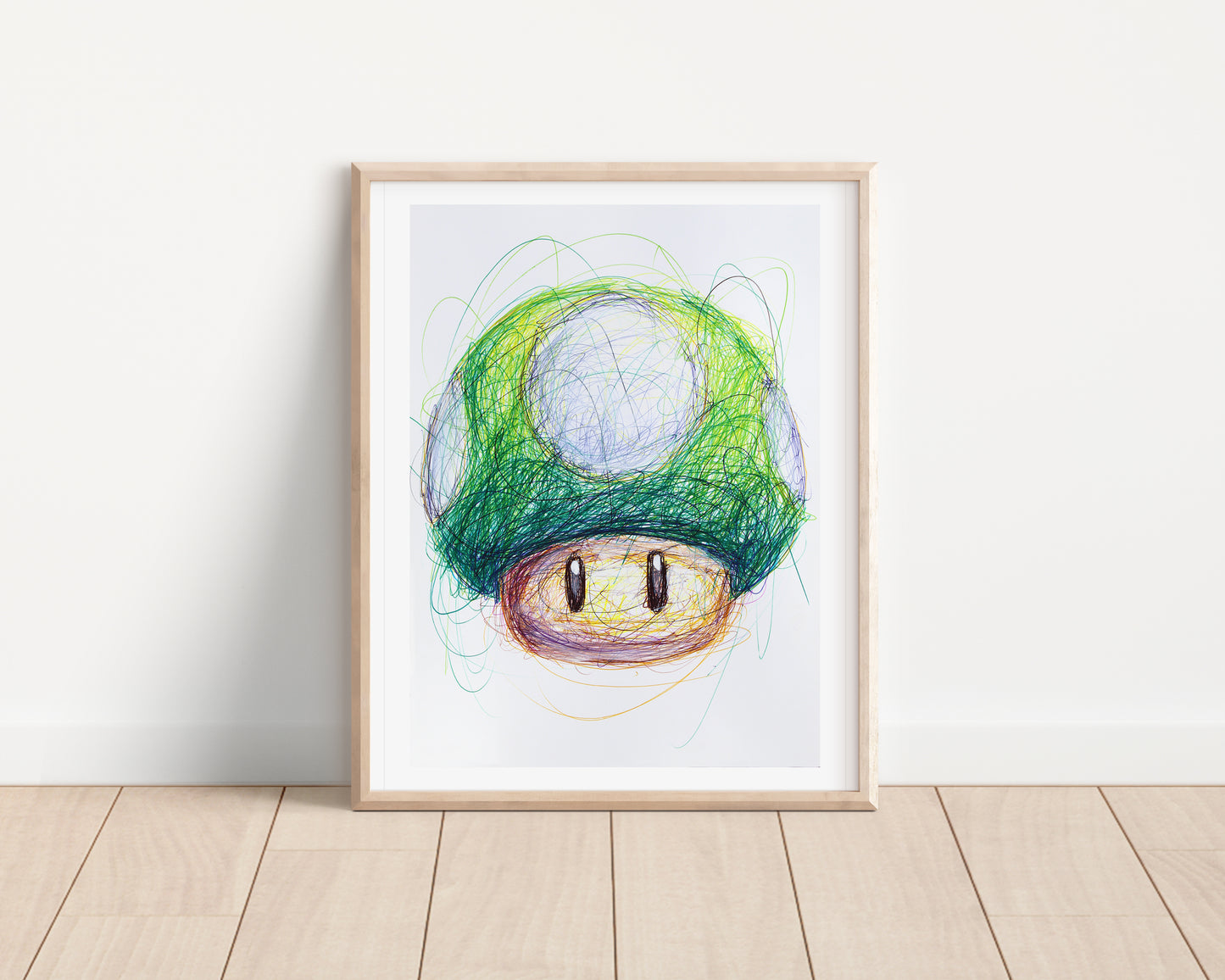 1 Up Mushroom Ballpoint Pen Print