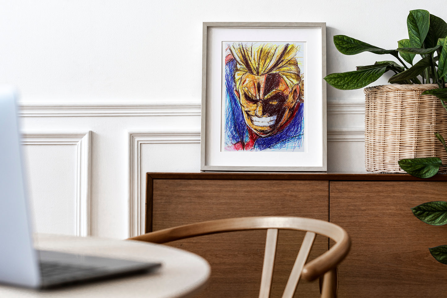All Might Ballpoint Pen Print