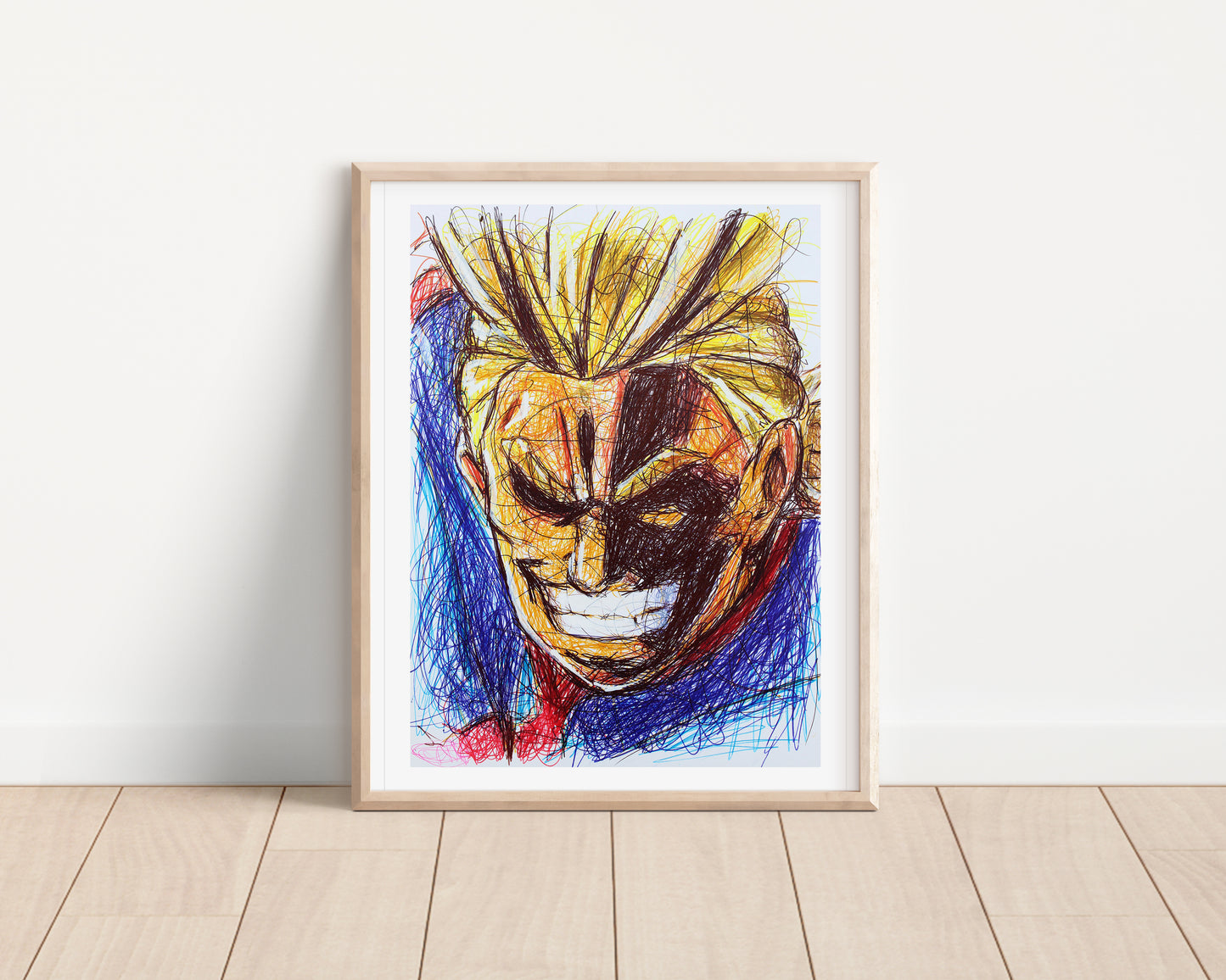 All Might Ballpoint Pen Print