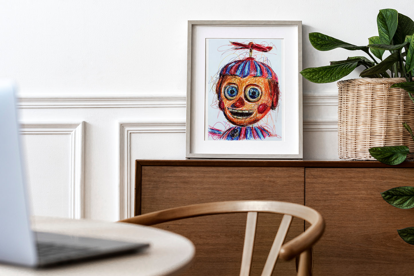 Balloon Boy Ballpoint Pen Art Print