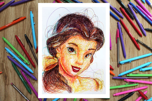 Belle Ballpoint Pen Print