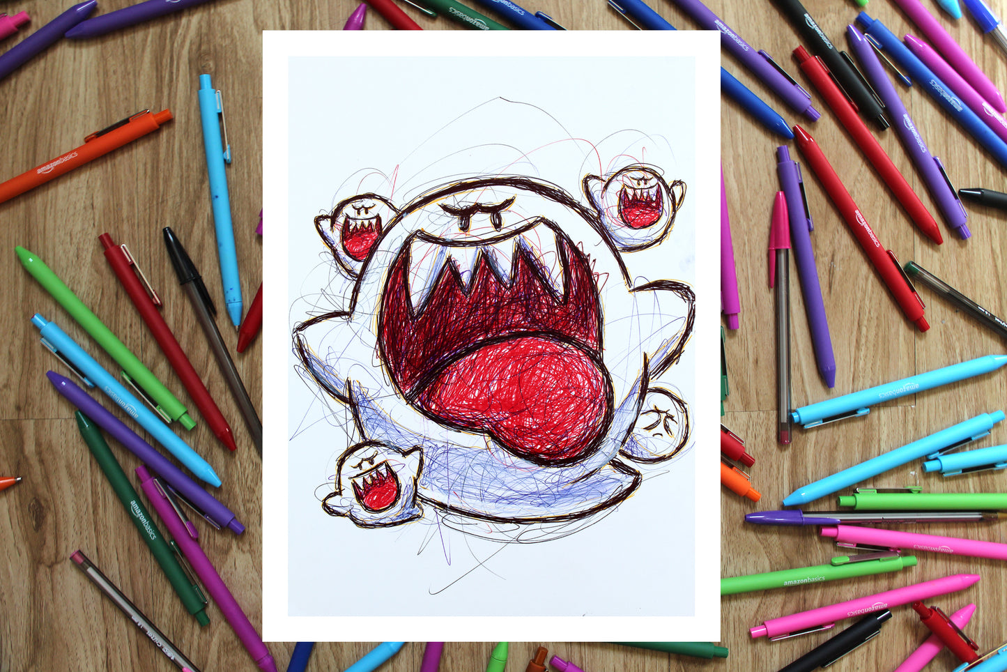 Boo Gang Ballpoint Pen Art Print