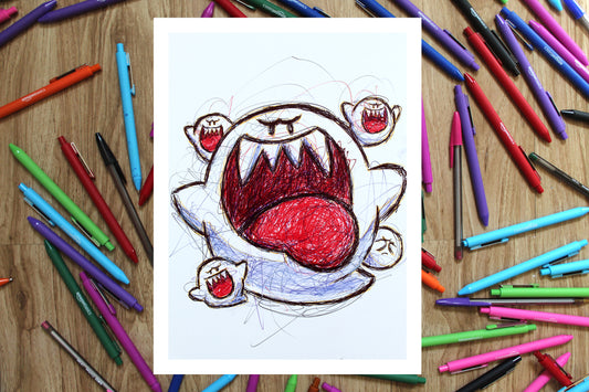 Boo Gang Ballpoint Pen Art Print