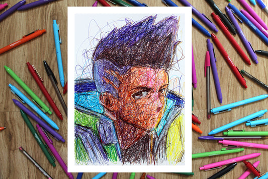 David Martinez Ballpoint Pen Print