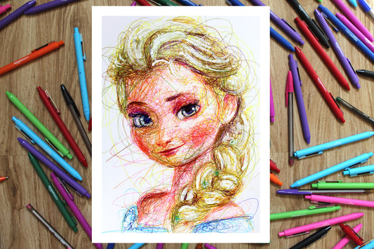 Elsa Ballpoint Pen Print