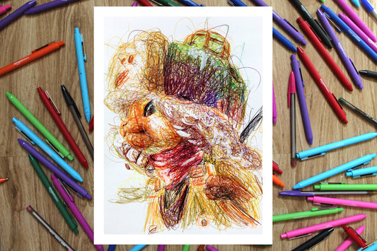 Felynes Ballpoint Pen Print