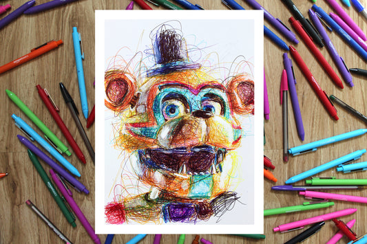 Glamrock Freddy Ballpoint Pen Print