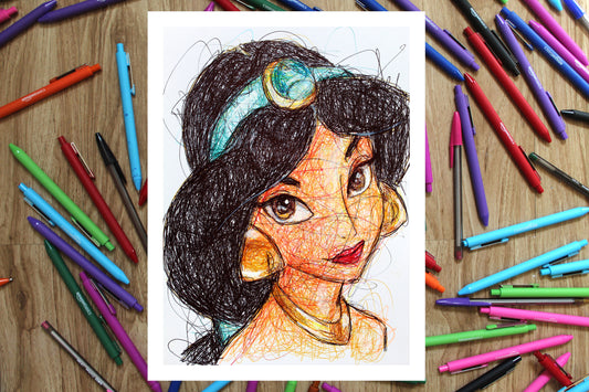 Jasmine Ballpoint Pen Print