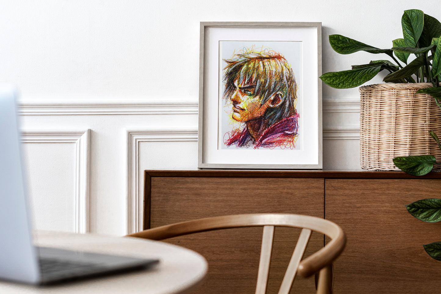 Street Fighter Ken Ballpoint Pen Art Print