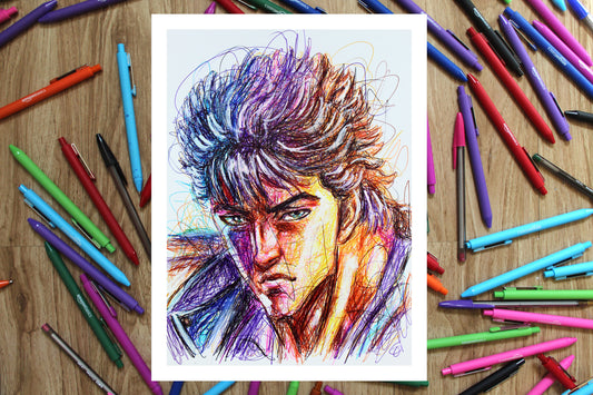 Kenshiro Ballpoint Pen Print
