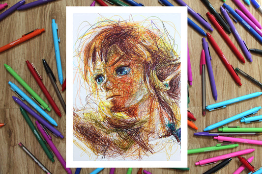 Link Tears of the Kingdom Ballpoint Pen Print