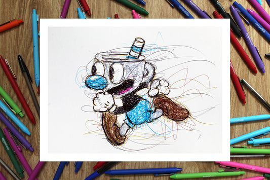Mugman Ballpoint Pen Print