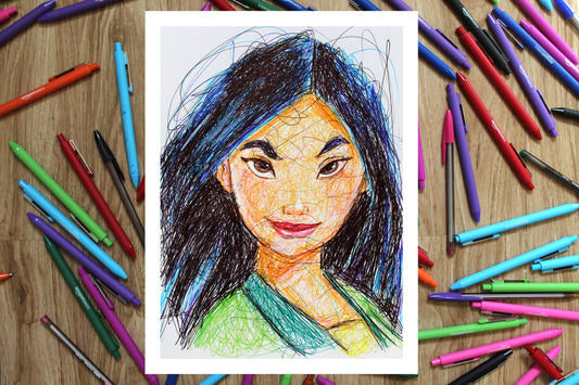 Mulan Ballpoint Pen Print