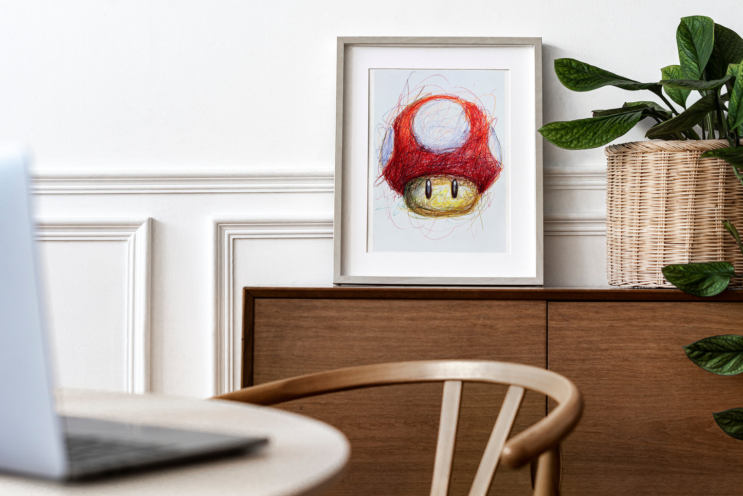 Mushroom Power Up Ballpoint Pen Print