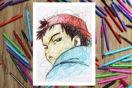 Naota Nandaba Ballpoint Pen Print