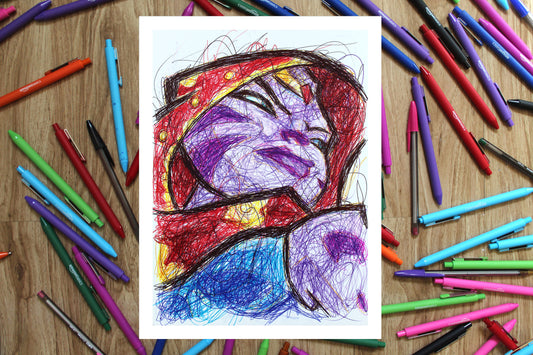 Neyla Ballpoint Pen Art Print