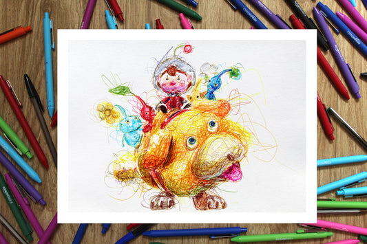 Oatchi Ballpoint Pen Print