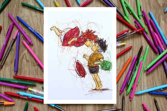 Ponyo Ballpoint Pen Art Print