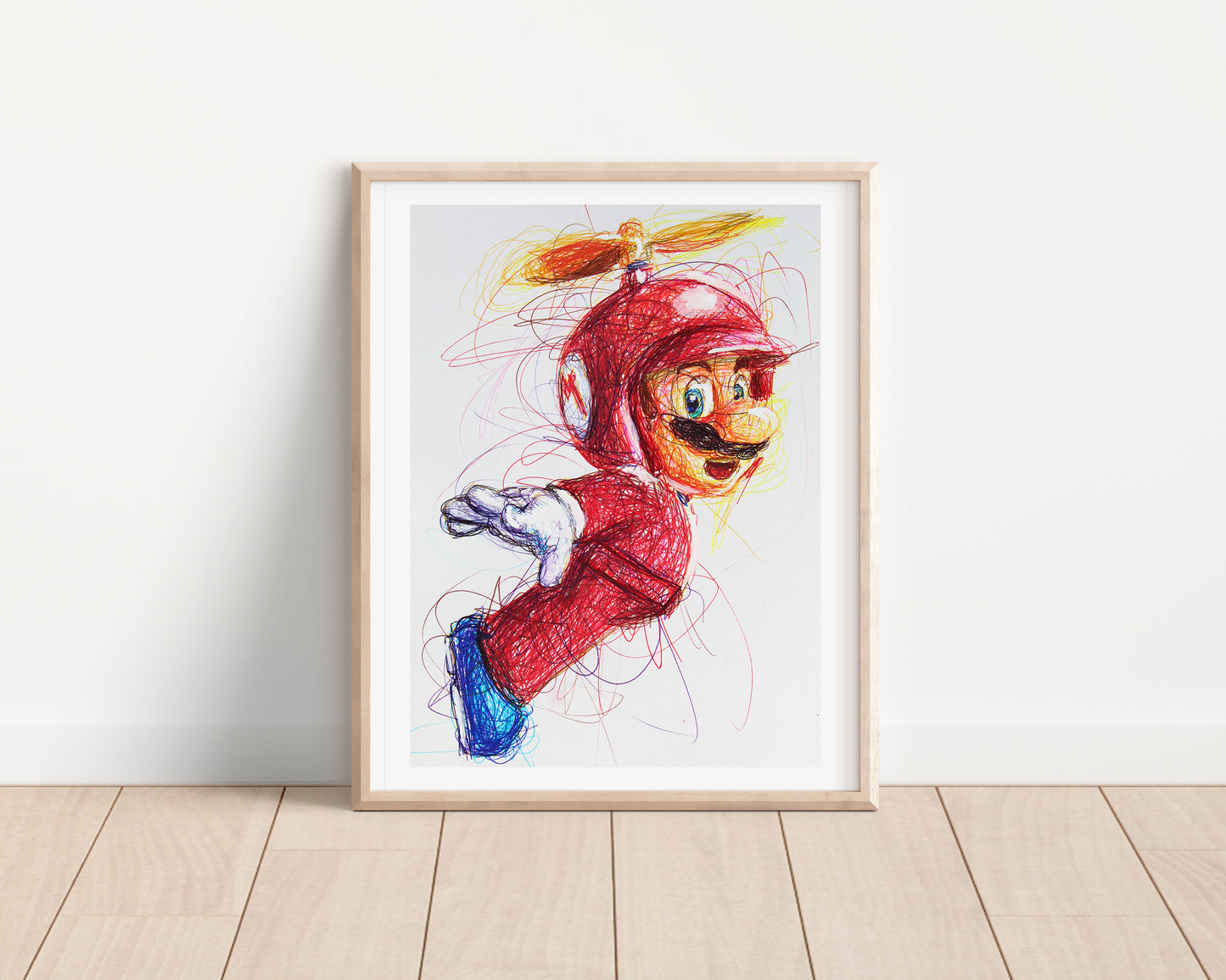 Propeller Mario Ballpoint Pen Print