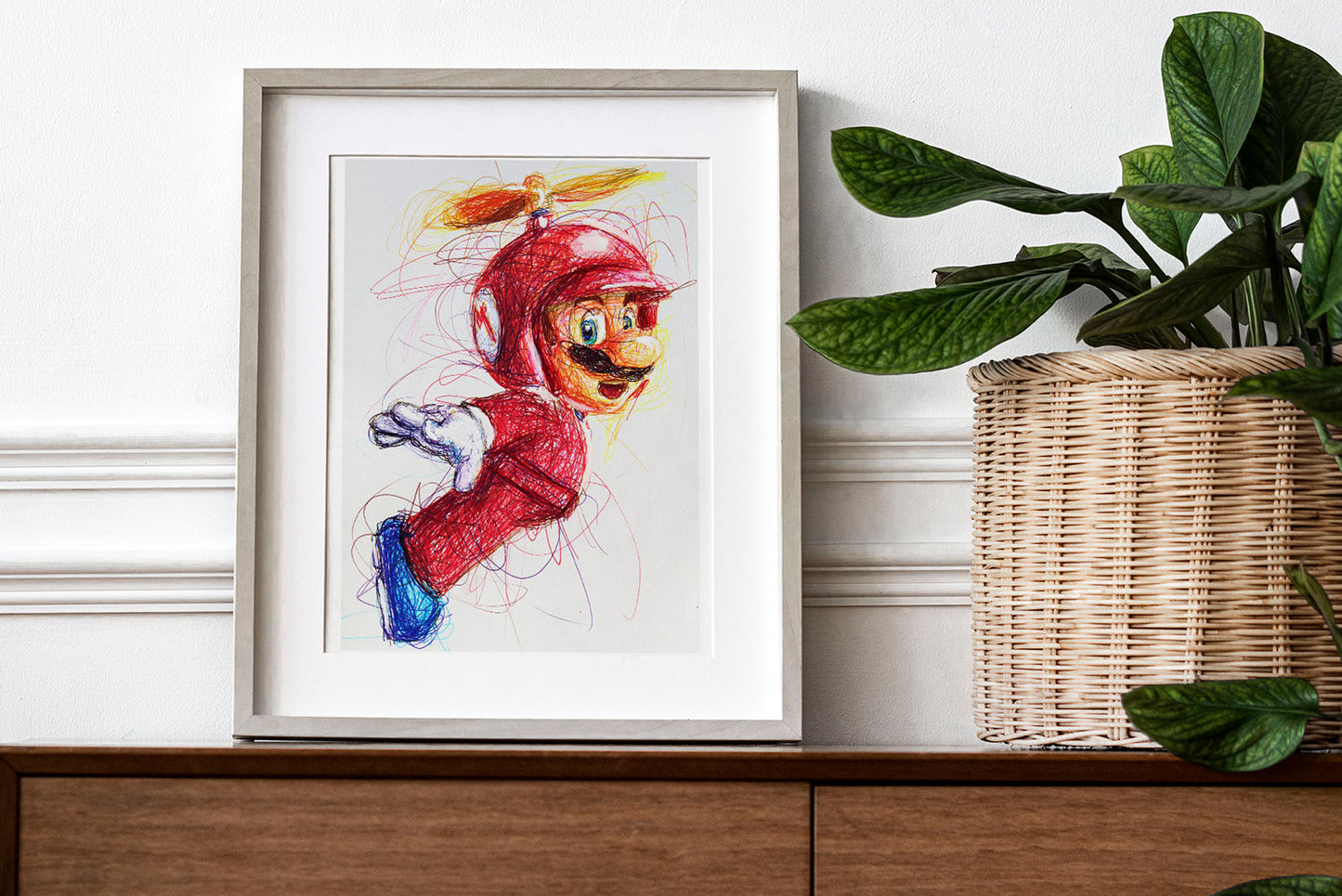 Propeller Mario Ballpoint Pen Print
