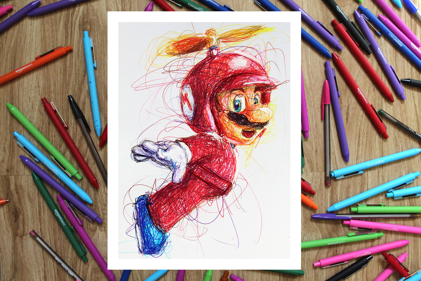 Propeller Mario Ballpoint Pen Print