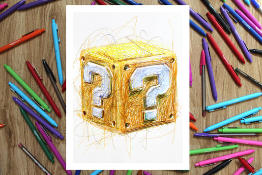 Question Block Ballpoint Pen Print