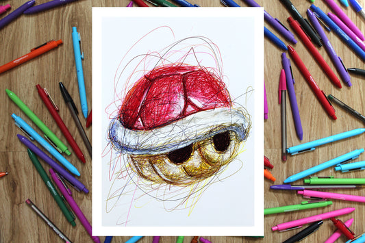 Red Shell Ballpoint Pen Print