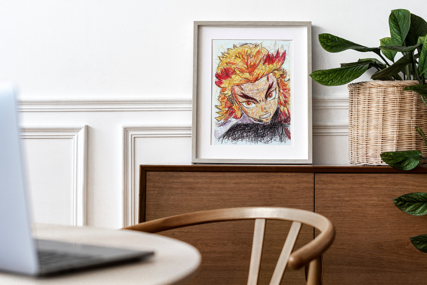 Rengoku Ballpoint Pen Print