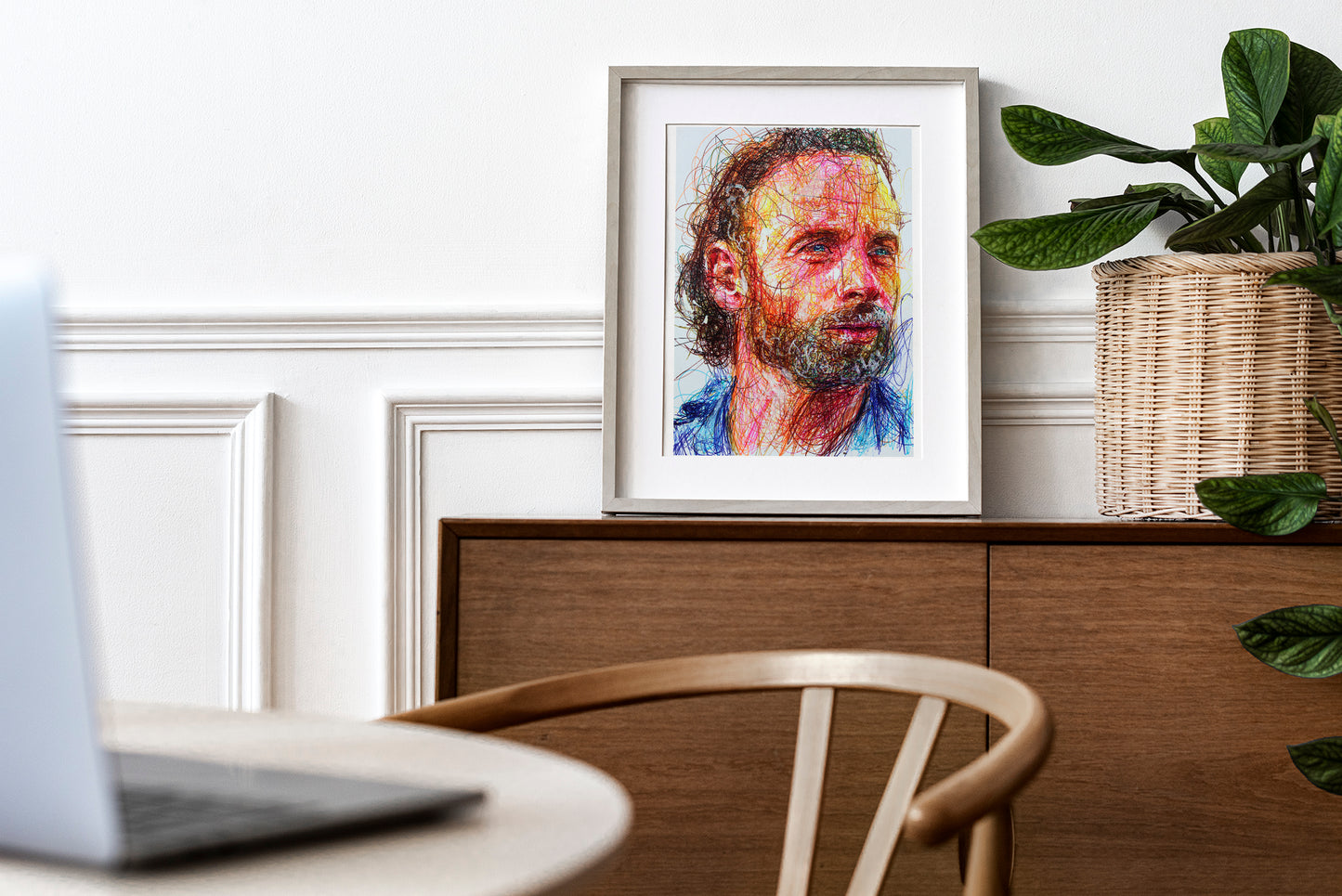 Rick Grimes Ballpoint Pen Print