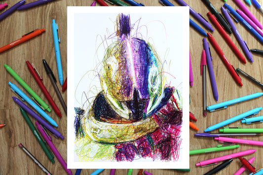 Saint-14 Ballpoint Pen Print