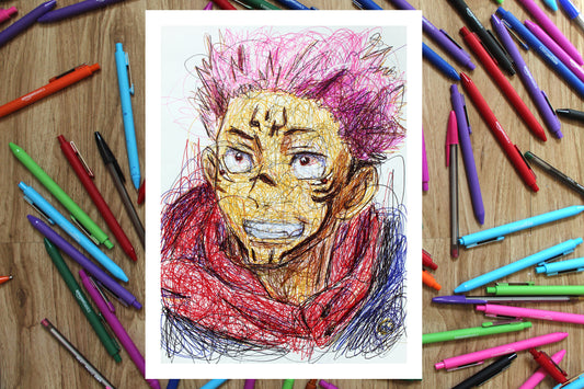 Sukuna Ballpoint Pen Print