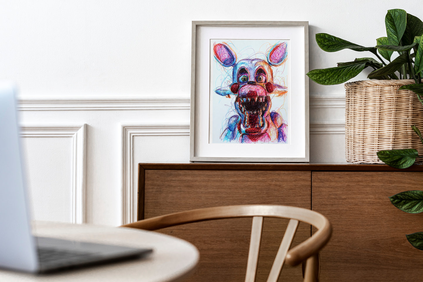 Toy Foxy Ballpoint Pen Art Print