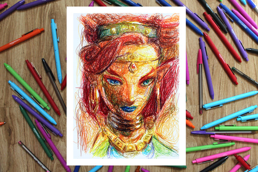 Urbosa Ballpoint Pen Print