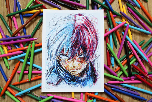 Shoto Ballpoint Pen Scribble Art Print-Cody James by Cody