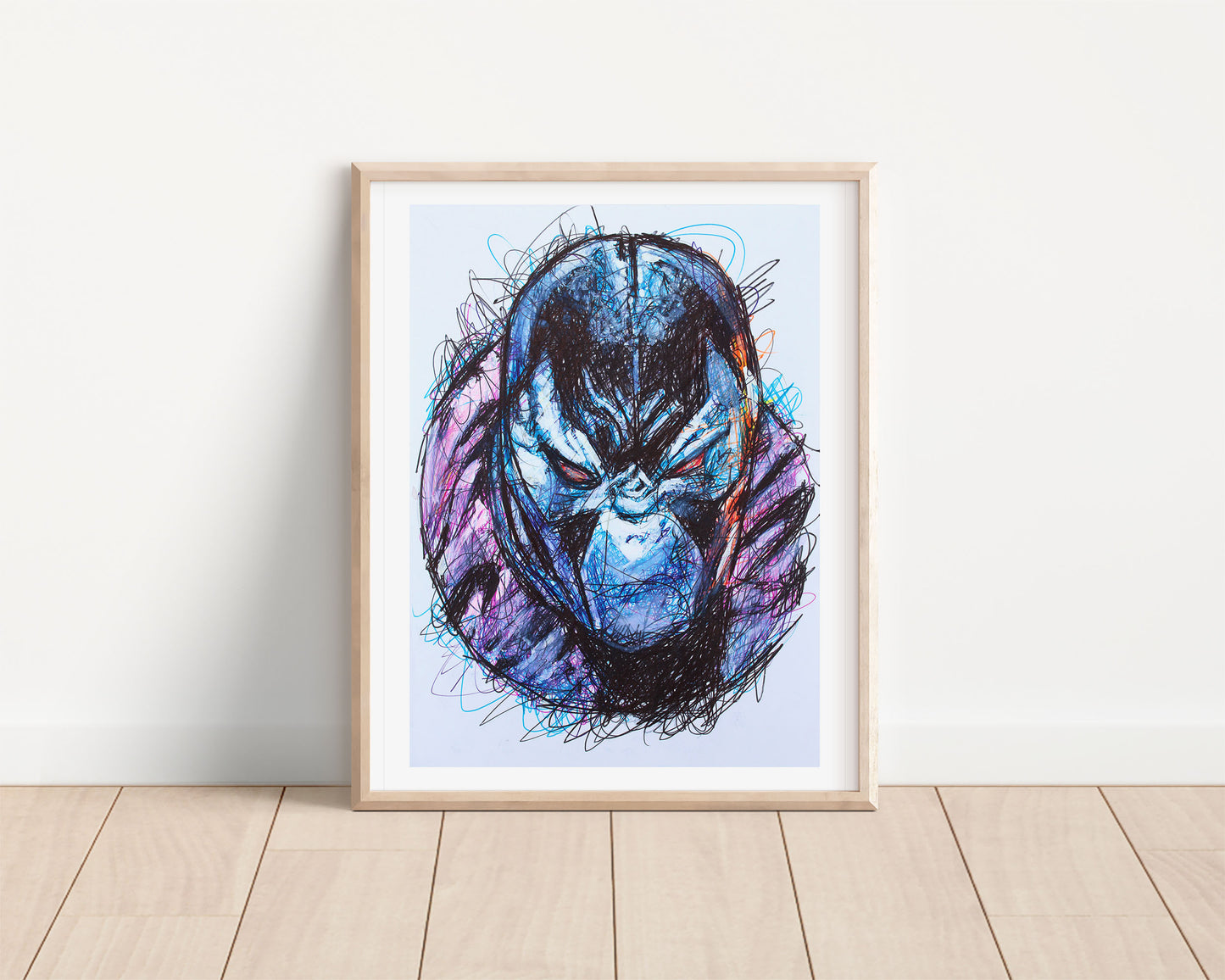 Bane Ballpoint Pen Scribble Art Print