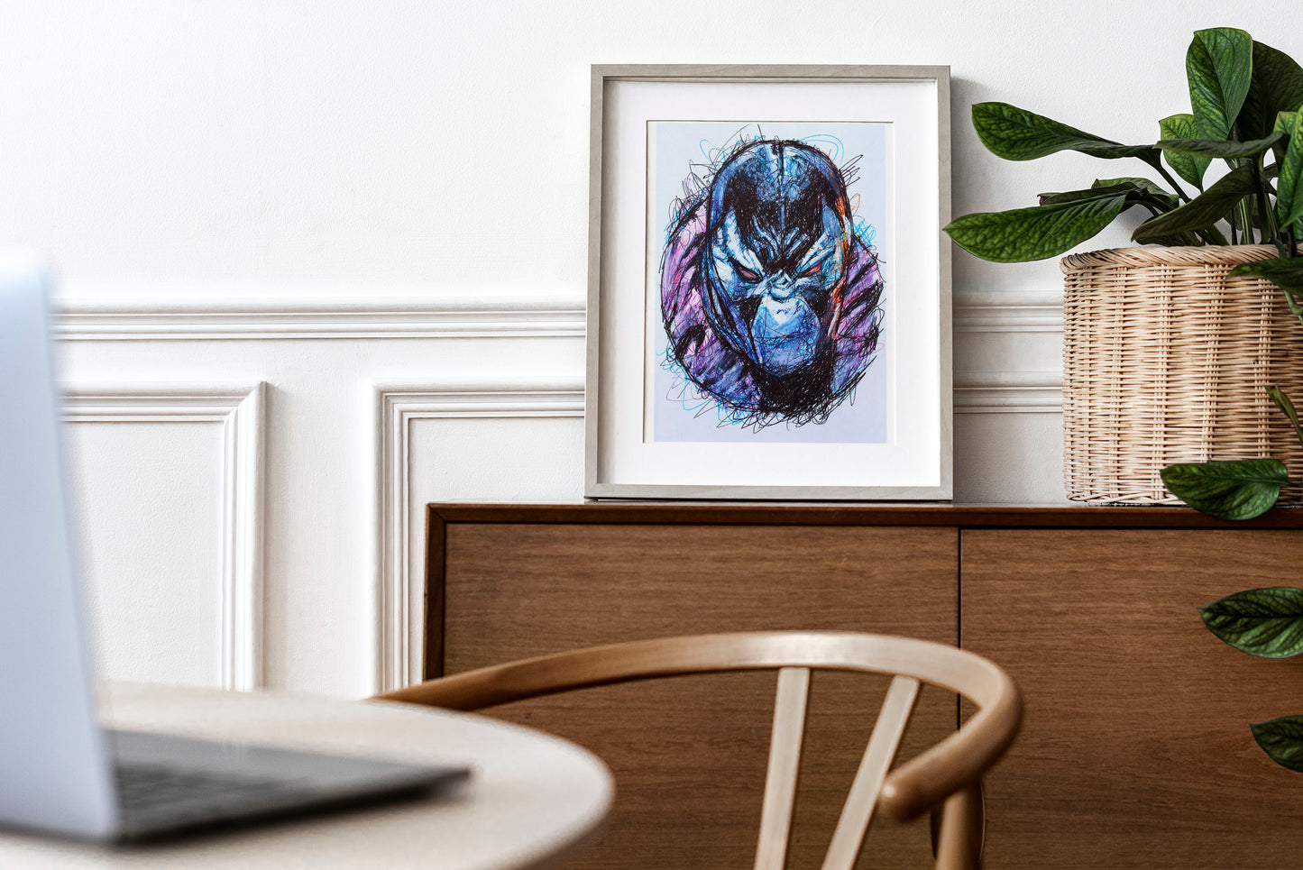 Bane Ballpoint Pen Scribble Art Print