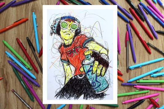 Beat, Jet Set Radio Ballpoint Pen Print
